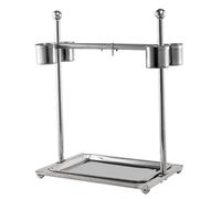 mophrati Bird Tabletop Training Stand Perch Play Stand Close Bonding With Feathered Friends Suitable For Small And Mediu Bird Cage Playstand Exercise Chewing, 49x38x70cm