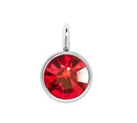 mophrati Birthstone Rhinestone Crystal Silver Fashion Jewelry Making DIY Earring Keychains Favors Pendants Women Birthday, bright red