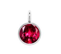 mophrati Birthstone Rhinestone Crystal Silver Fashion Jewelry Making DIY Earring Keychains Favors Pendants Women Birthday, deep red