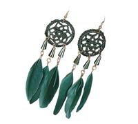 mophrati Bohemian Earrings Long Dangle Drop Dangle Earrings 1 Pair with Design Birthday Gift for Women Girls, Peacock green