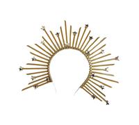 mophrati Boho Bridal Headpieces Tiaras Headdresses Exclusive Hair Jewelry Absolutely Essential For Wedding And Halloween Events Boho Bridal Headpieces Tiaras Headdress Headwear, Pentagram, 23x30cm