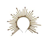 mophrati Boho Bridal Headpieces Tiaras Headdresses Striking Hair Jewelry Accessories Designed For All Occasion Celebrations Boho Bridal Headpieces Tiaras Headdress Headwear, Round Ball, 23x30cm