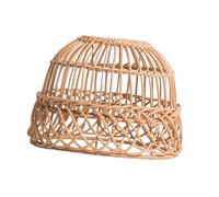 mophrati Boho Rattan Ceiling Pendant Lamp Light Cover Versatile Options Woven Lampshade Creates Inviting Spaces with Ease Hanging Swag Ceiling Lamp Twine, Yellow, 21x15cm