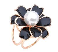 mophrati Brilliant Scarf Buckle Pearl Scarf Ring With Elegant Three-ring Flower Statement With Every Wear Simple But Hot Fashion Style. To Distinctive Charming And Popular