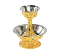 mophrati Buddhist Sacrifice Cup Buddha Offering Bottle Special for Ritual Worship Tea Offering Practices Long Service Life. Brass Altar Cup Sacrificial Tea Goblet Decorative