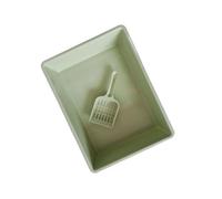mophrati Cat Litter Box Pet Litter Tray Toilet Pan Kitty with Scoop Stylish and Functional, Green