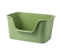 mophrati Cat Litter Tray With Open Top Lets Kittens Access Indoor Space Comfortably While Benefiting High Sides Open Top Sifting Pet Litter Boxes With High Sides