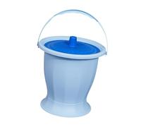 mophrati Chamber Pot with Lid Urinal Bottle Home Office Provides Reliability for Elderly Care Chamber Pot Urinal Toilet Emergency Toilet Portable Night Urine Jug for Elderly Kids, Blue Without Ring