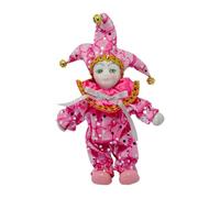 mophrati Charming Clown Doll Halloween Decor Funny Ceramic Makeup Doll Figure Gift Making Standout Piece In Home Decor Clown Angle Model Porcelain Triangel