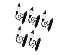 mophrati Charming Set of 5 Antique Dollhouse Miniature Wall Lamps for DIY Projects, Style A