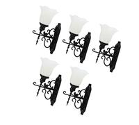 mophrati Charming Set of 5 Antique Dollhouse Miniature Wall Lamps for DIY Projects, Style D