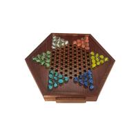 mophrati Checkers Board Chinese Hexagon Checkers Game Sturdy Durable Large Strategy Games Beginners AdulT Education School