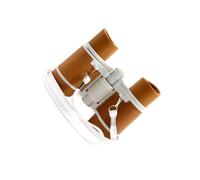 mophrati Child-Friendly Binoculars with 4x30 Magnifying Capability Outdoor Activities and Bird Watching Adventures Compact Binoculars for Kids Pretend Bird, Deep Coffee White, 8.8x11x4cm