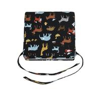 mophrati Children Chair Seat Booster Baby Dining Raiser Cushion Removable Soft Comfortable with Strap Increased Highchair Pad, Black