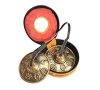 mophrati Chime Bells Tibetan Tingsha Cymbals Yoga Meditation Enhancements Simple Yet Magnificent Sound Experience 6.5cm Meditation Chime Bell Percussion Instrument, Style B