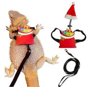 mophrati Christmas Costume And Hat Set For Gecko Reptiles Photography And Party Fun For Gecko Reptiles Chameleon Photography And Party Comes With Santa Hat