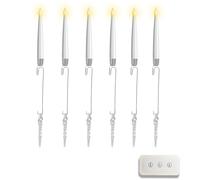 mophrati Christmas Tree Candles Remote Clear Crystal Ball Hook, Tree Set Party With Crystal Flickering Christmas,For Decor, type+3