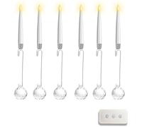 mophrati Christmas Tree Candles Remote Clear Crystal Ball Hook, Tree Set Party With Crystal Flickering Christmas,For Decor, type+2