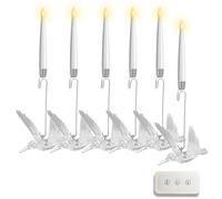 mophrati Christmas Tree Candles Remote Clear Crystal Ball Hook, Tree Set Party With Crystal Flickering Christmas,For Decor, type+4