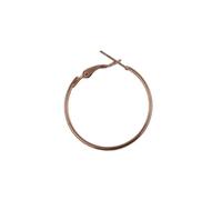 mophrati Collection of 20 Trendy 30mm Round Hoop Loop Leverback Earring Crafting Findings, Rose Gold