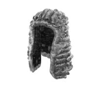 mophrati Colonial Wig Comfortable Wavy Wigs Halloween Or Cosplay Adjustable Fit For Various Events And Gatherings Halloween Man Costume Cosplay Wigs Party Supplies, gray, length 52cm