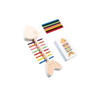 mophrati Color Matching For Toddlers Wooden Sorting Toy Flexible Hand Eye Coordination Thought Training Fish Bone Pairing Educational Tool Colorful Matching For Toddlers Paired Cognition