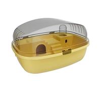 mophrati Comfortable Small Animal Cage With Breathable And Openable Skylight Promotes Interaction And Spacious Living Environment Large Hamster Cage Habitat Acrylic Portable, yellow, 35.5x27.5x20cm