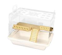 mophrati Compact Acrylic Hamster House Small Animal Cage With Travel-Friendly Features Tiny Pets And Adventures Hamster Cage Portable Carry Case Small Pet House, Ladder