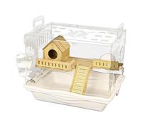 mophrati Compact Acrylic Hamster House Small Animal Cage With Travel-Friendly Features Tiny Pets And Adventures Hamster Cage Portable Carry Case Small Pet House,