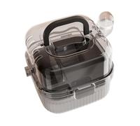 mophrati Compact Hamster Cage With Transparent Lid Spacious Double Layer Portable Habitat Openable Top Easy To Clean Ventilation Portable Large Hamster Habitat Spacious Versatile, black