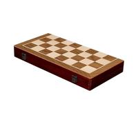 mophrati Compact Wooden Chess Game Elegant Complete Set Beginners Engaging Strategy Fun For Kids And Adults Libraries 2 In 1 Board Games Travel Case Beginner Chess Set