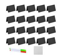 mophrati Convenient Black Label Set For Table Numbers And Names Leaving No Trace Dessert Bread Display Price Board Food Labels, A-shaped, 100 * 75mm