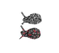 mophrati Cool Black Cutlery Hat Bandana Head Scarf Adjustable Tie Back Cap Waiter Baker Food Service Skin Friendly Breathable Work Hat Restaurant Baker Food Service