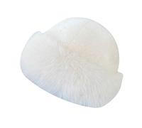 mophrati Cossack Winter Hat Warm Bucket Hat Accessory For Cold Weather Riding Skiing Snowboarding Activities For Tour Winter Faux Fur Women Cossack Russian, White