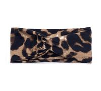 mophrati Crocheted Headband Floral Sports Head Band Stretch Tie-dye Wide Sweatband High Elasticity for Sporting Yoga Gym, Leopard print 3