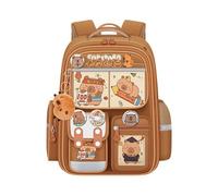 mophrati Cute and Large Female Capybara Backpack Cartoon Backpack Kawaii Piece and Spine Design Oxford and for x x 18cm