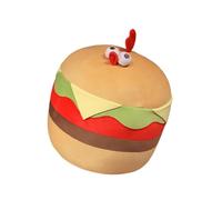 mophrati Cute Hamburger Chick Plush Doll Stuffed Toy Comfortable Soft Cotton Birthdays Unique Cartoon Foods Cushion For Kids Lovely Chicken Plush Doll Kids Gift Present Cute