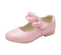 mophrati Delicate and Beautiful Children Ballerinas Available in Sizes Soft Edgings Adjustable Strap Rubber White Children Shoes, Pink, 34/20.7cm
