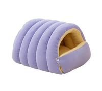 mophrati Detachable Dog Beds Cave Warm Cat Bed With Thick And Soft For Happiness Tent Doghouse Cld Cats Hut Couch Easy To Clean Thick And Warm, violet, 45 * 30 * 19cm