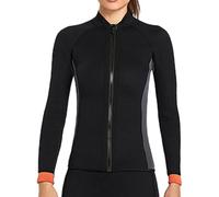 mophrati Diving Jacket Warm High Efficiency Cold Proof Good Elasticity Long Sleeve Style Skin Friendly Swimsuits Easy to Wear Wetsuit, Women Black, XS