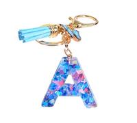 mophrati DIY Key Rings Colorfast and Exquisitely Crafted Key Chains for Family and Girlfriends Alphabet Chain Keychain Resin, A
