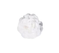 mophrati Dog Collar Flowers Comfortable Wearing Pearl Chiffon Cat Bow Tie Elastic Band Eye-catching Pet Supplies Neck Decoration, white