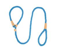 mophrati Dog Lead For Small Medium And Large Dogs - Three Strand Dynamic Rope For Extra Strength And Durability Cotton, peacock blue