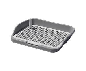 mophrati Dogs Toilet Made With Durable PP Lightweight Structure For Maximum And Long Lasting Which Is Wear Resistant And Bite Resistant And Not Easy To Leak, Gray, 48x36.5x8.5cm