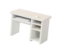 mophrati Dollhouse Furniture Miniature Desk 112 For Architectural Models Including Mini Computer Desk Keyboard And Mouse Set Miniature Office Pretend Play