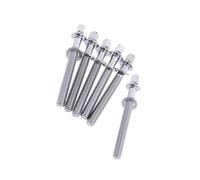 mophrati Drum Tension Rods Bass Drum Screws With Washers Reliable Replacement Parts Essential For Music Instrument Repairs Bass Tension Rods With Washers Replacement, Silver, M5x40mm