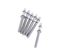 mophrati Drum Tension Rods Bass Drum Screws With Washers Reliable Replacement Parts Essential For Music Instrument Repairs Bass Tension Rods With Washers Replacement, Silver, M5x50mm