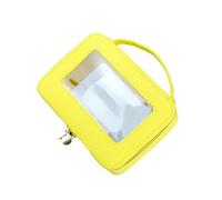 mophrati Durable Makeup Bag - Big Opening and No Loose Thread for All Cosmetics Waterproof Cosmetic Bag Transparent Portable, Yellow