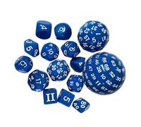 mophrati Durable Polyhedral Dice Set Board Games Includes 15 Smooth Dice D4 D6 D100 D60 For Fun Family Interaction Games For Adults And Families Drinking Party