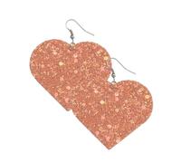 mophrati Earrings Heart-shaped Glitter Ear Dangle Multi-colored Exaggerated Jewelry Elements Earring Girls Party Banquet Decoration, Pink